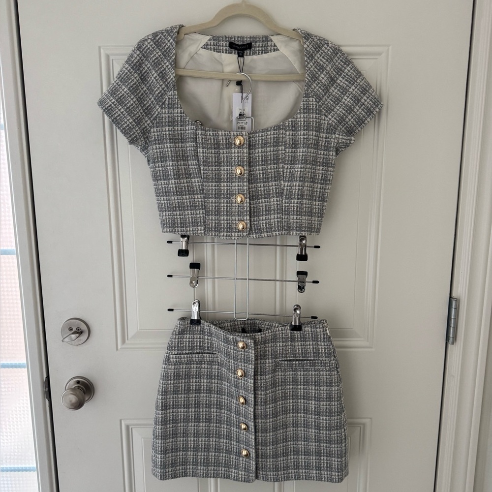 Dynamite tweed set -top and skirt